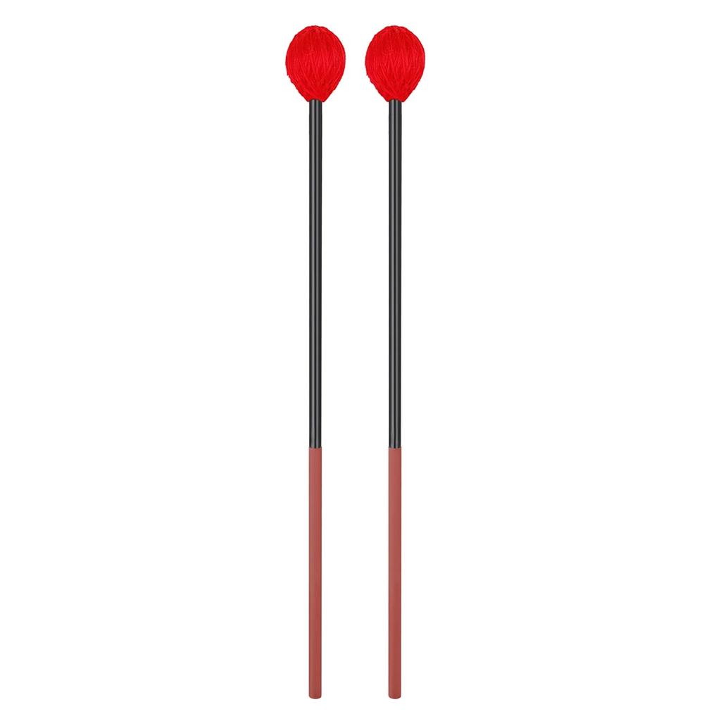 IRIN 1 Pair Carbon Fibre Marimba Hammers For Performance Red Handle Xylophone Sticks Percussion Instrument Accessories
