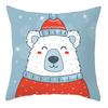 Cartoon Christmas Dog Car Pattern Pillow Case Festive Home Decoration Office Car Cushion Pillow Case