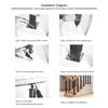 1Pcs Simple Stair Handrail Guardrail Modern Style Balcony Fence  Villa Balcony Protection