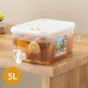 5L Large Capacity Refrigerator Water Pitcher with Spigot for Iced Tea and Fruit Drinks