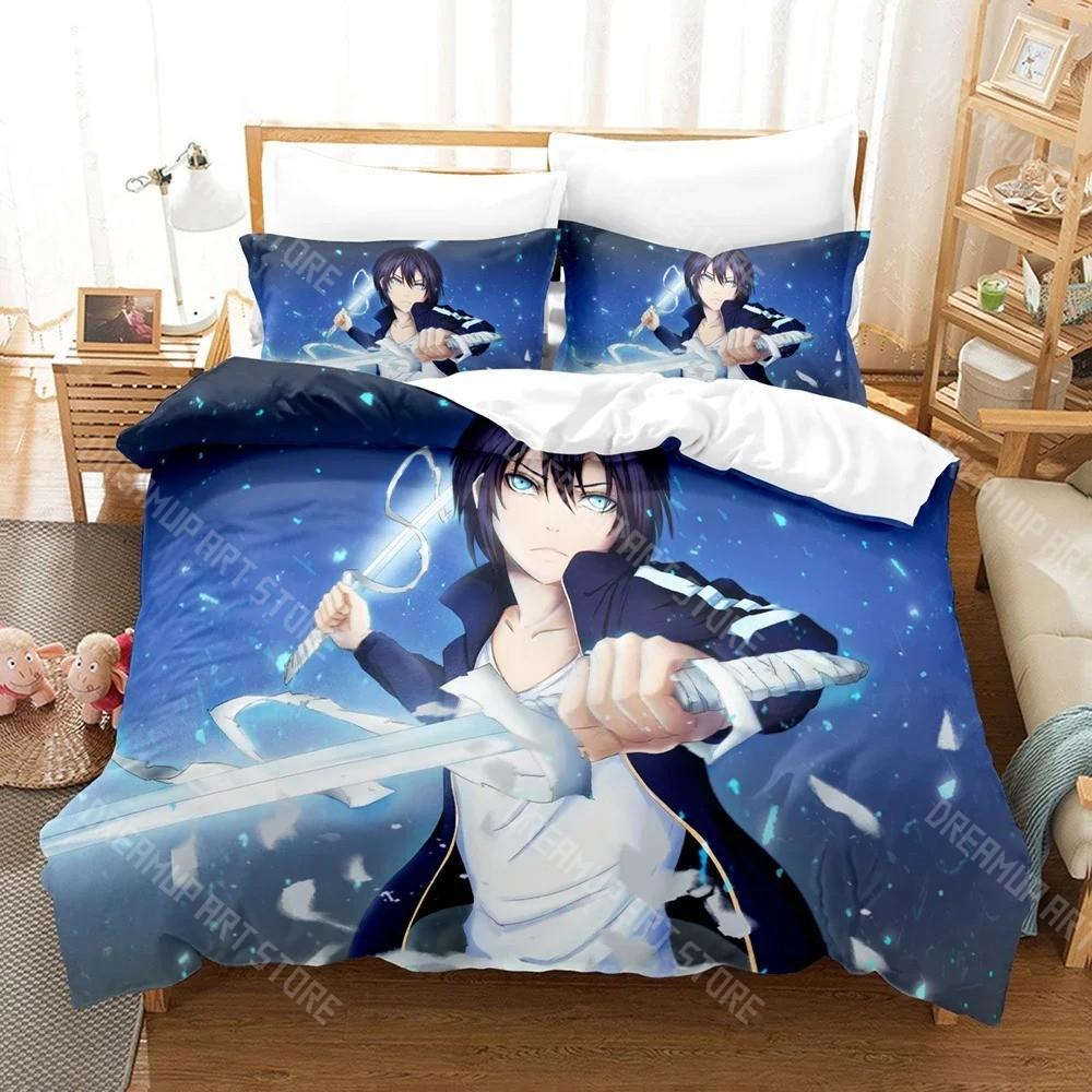 3D Printed Noragami Yato Anime Bedding Set for Boys Girls Duvet Cover Pillowcase Twin Queen King Full Single Double Sizes