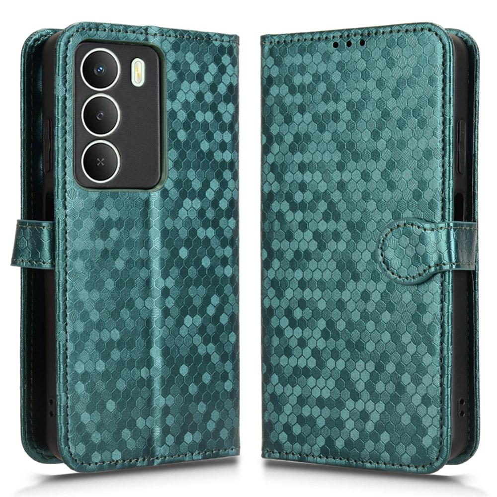 Wallet Case For Realme 14x 5G/V70s 5G/V70 5G Dot Pattern Imprint PU Leather Phone Cover