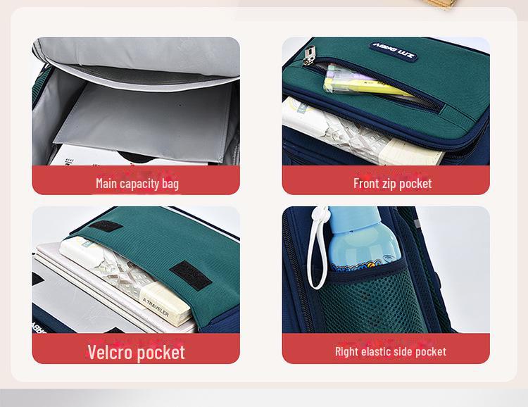 British Style Primary School Boy's Backpack: Lightweight, Large Capacity for Grades 1-6