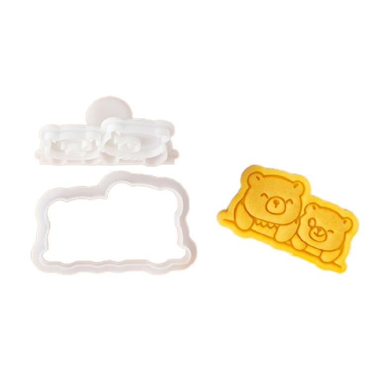 Silicone Animal Cookie Cutter for Handmade Biscuits Cookie Stamp Set for Baking Enthusiasts Elegant Cake Decorations