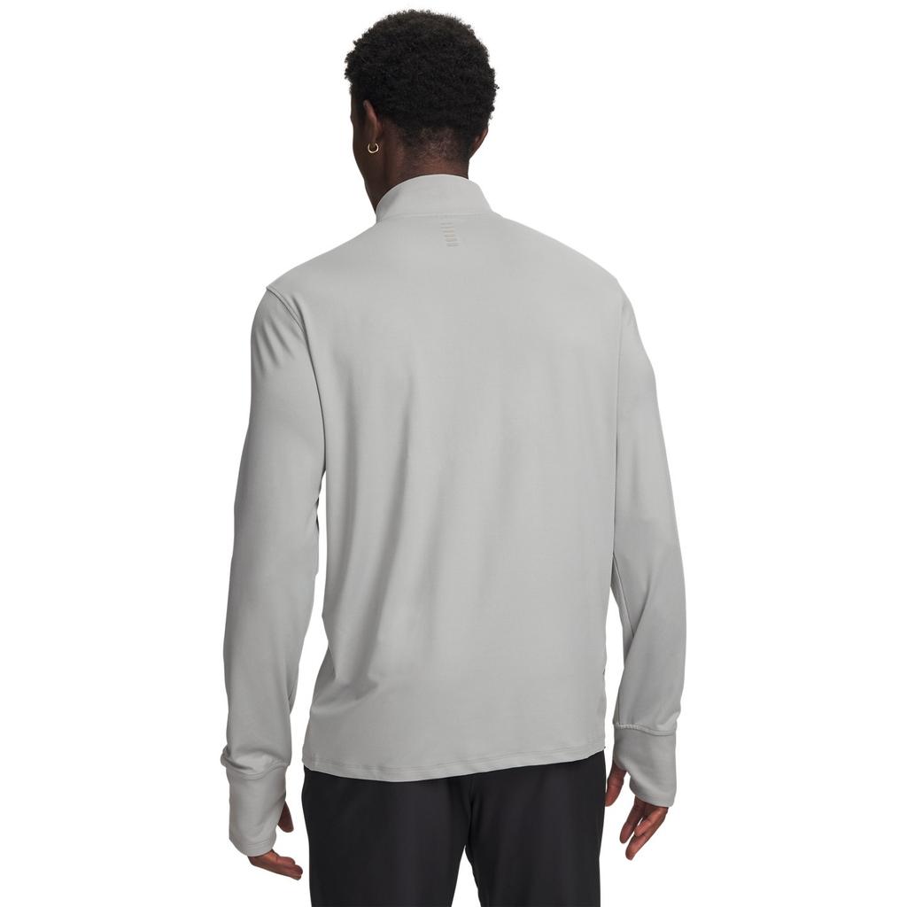 Under Armour Qualifier Soft Comfortable Flexible Lightweight Smooth Dry Easy To Mix And Match Long Sleeve T-Shirt Men tops Titanium-Gray 1379288-069