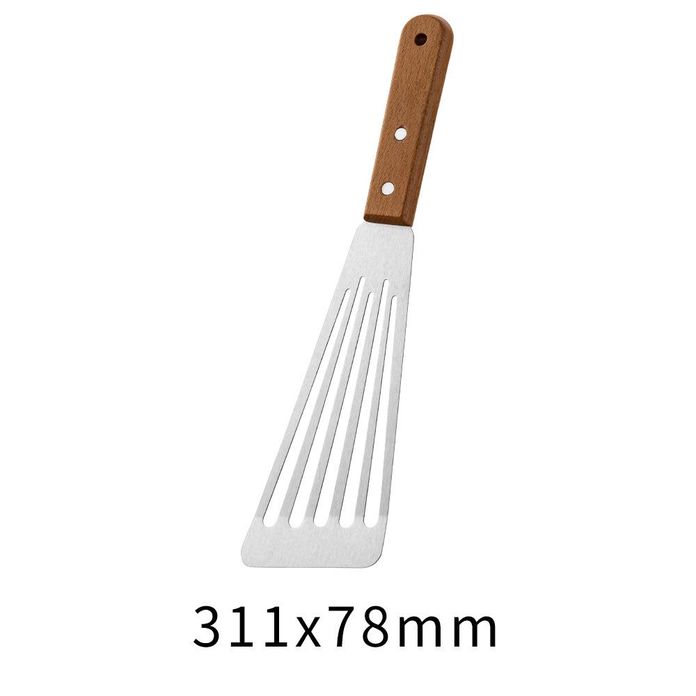 Stainless Steel Teppanyaki Spatula & Scraper Blade for Stir-fry and Jianbing