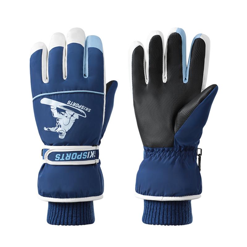 Outdoor Waterproof Touchscreen Fashion Adjustable Custom Men Sports Snowing Winter Ski Gloves