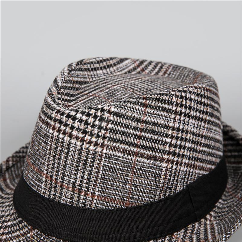 New men's top hat autumn and winter hat men's British gentleman's hat spring and autumn hat