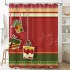 Ihre bezaubernde Weihnachts-Duschvorhang Festliche Feiertags-Badezimmerdekoration Wasserdichter Stoff Weihnachtsmuster Heimdeko Moderner Stil