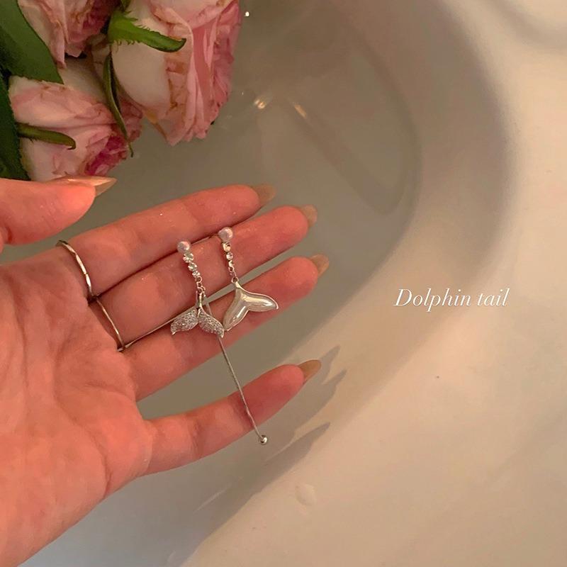 Boucles d'oreilles à longues pampilles pour femmes, style coréen Dongdaemun, design original, boucles d'oreilles polyvalentes