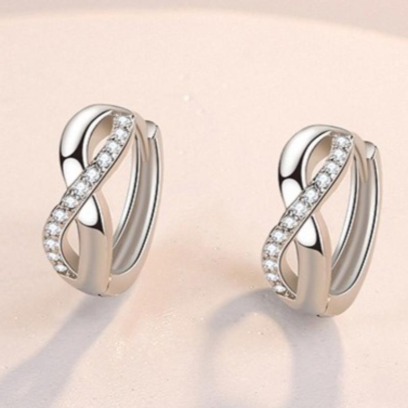D Color Sparkling Moissanite Earrings 925 Sterling Silver Classic Shining Circle Hoop Earrings For Women Fine Jewelry
