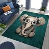 1pc Anime Elephant with Headphones Chair Mat - Cute Office Decor Carpet for Desk, Anti-Slip Floor Covering, Suitable for Home and Workplace Use.C071