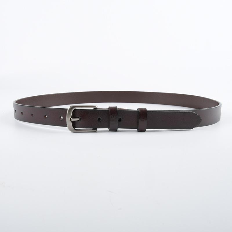 New Cowhide Veterinary Leather Women's Belt Classic Simple Casual Pants Jeans High-end Women's Belt