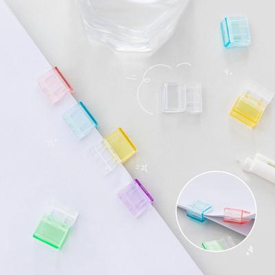 Högkvalitativ Godisfärg Bokstavspappersklämma Multifunktionell Plasttryckklämma Transparent Filhållare Klämmor Student
