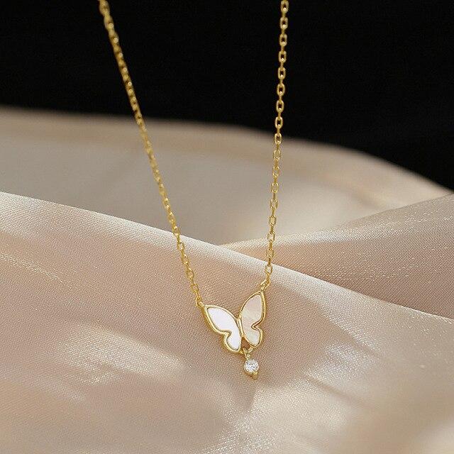 

Михан Цирконий кулон-бабочка, ожерелье, светлый роскошный кристалл, сладкий корейский темперамент, ожерелье-цепочка для женщин, ювелирные изделия, подарки