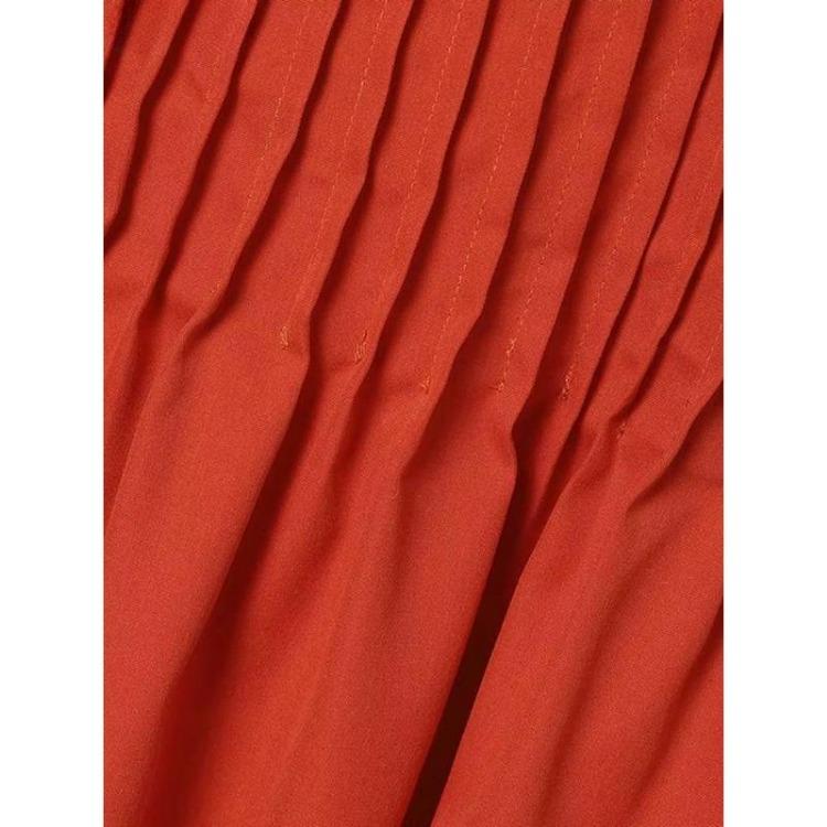 Women's Plus Size Cotton Linen Summer Dress Short Sleeve Round Neck Solid Color Pleated Pocket S-5XL