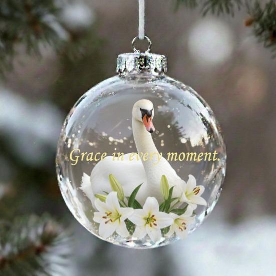 Christmas Ornament Christmas Tree Bird Spherical Decorative Pendant Snowflake Ornament Holiday Tree Decoration