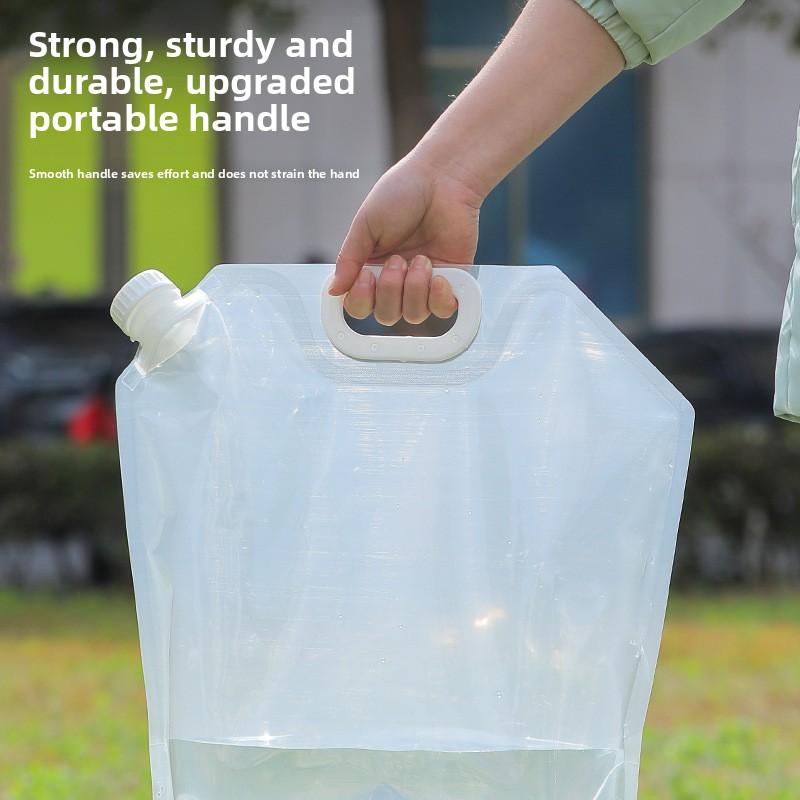 Outdoor Portable Water Bag, Folded and Stacked, Thick Camping Plastic Water Bucket, Concert Music Festival Water Storage Bag
