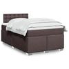 VidaXL Slatted Bed Base and Mattress Dark Brown 120x190cm Fabric 3288144