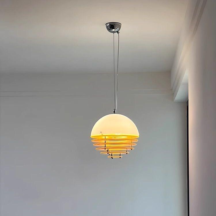 Retro Sunset Orange Pendant Light for Warm Bedrooms, Dining Rooms, and Tea Shops