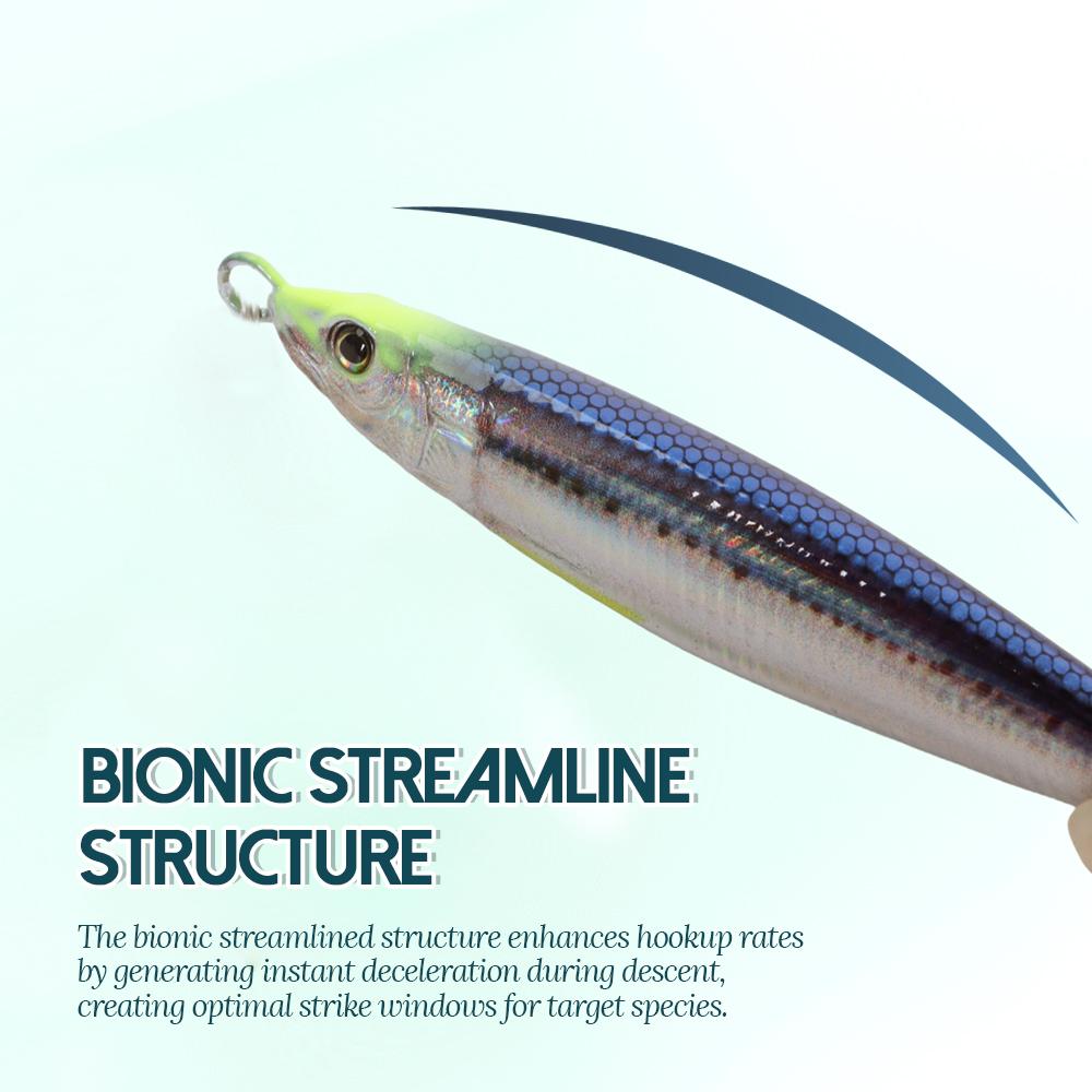 TOLU  NEW 3D Printed Fast Sinking Metal Jig Lure 20g 30g 40g 60g 80g Saltwater Shore Casting Fishing Lure Vertical Metal Jig