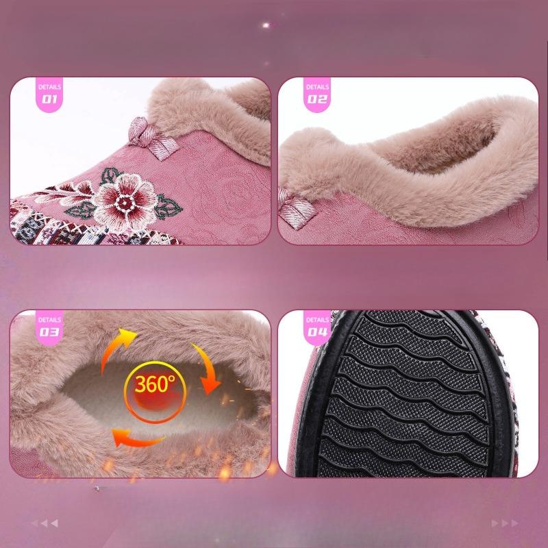 Women's Cotton Shoes with Added Fleece and Thickened Cotton Shoes, Casual Shoes, and Cotton Boots On One Foot