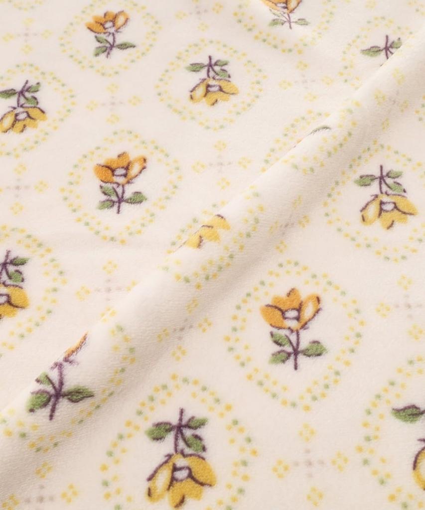 Afternoon Tea Living Reversible Retro Flower Blanket, Yellow