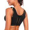 Sports Wire-Free Bra with Large Cup and Front Zipper