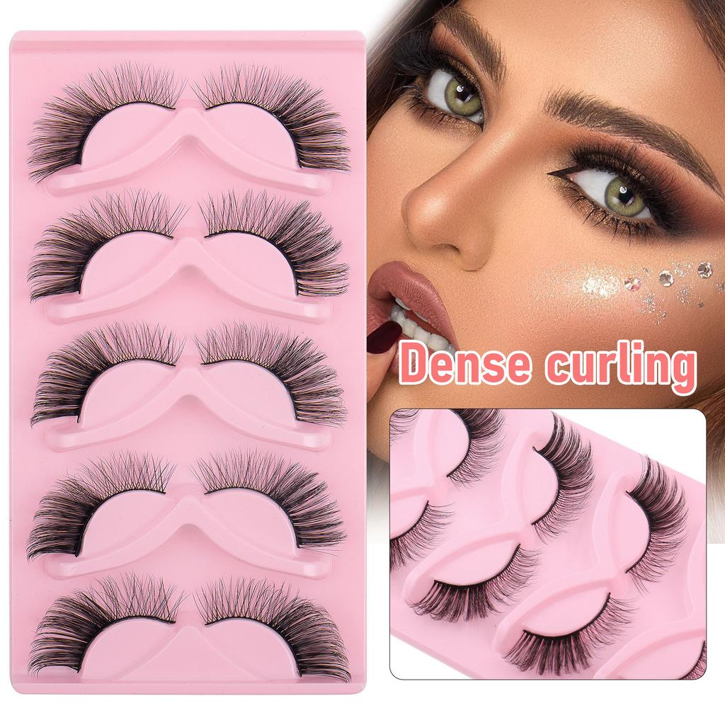 Fox Eye False Eyelashes 5 Pairs Of Eye Tail Lengthening Daily Makeup Stage Eyelashes
