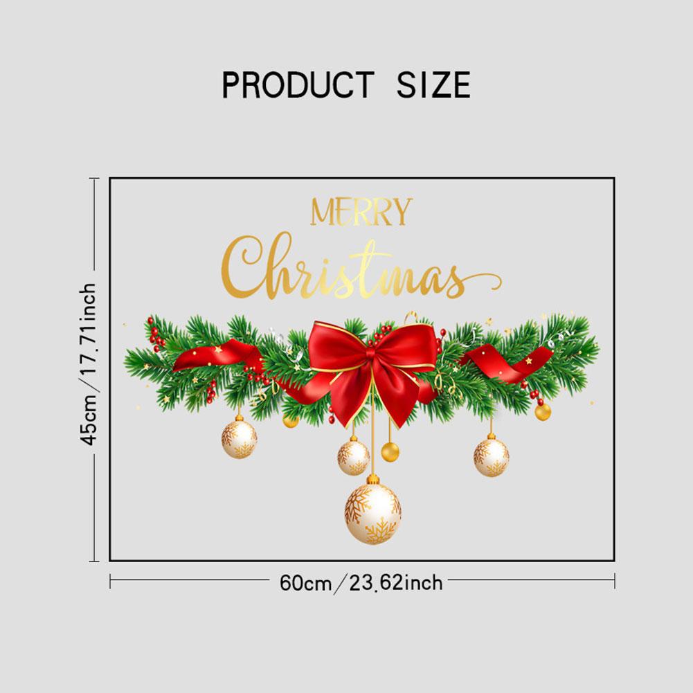 45cm*60cm Window Sticker Christmas Decorative Door Sticker for Christmas Party Static Cling Removable Home Decor Holiday Gifts