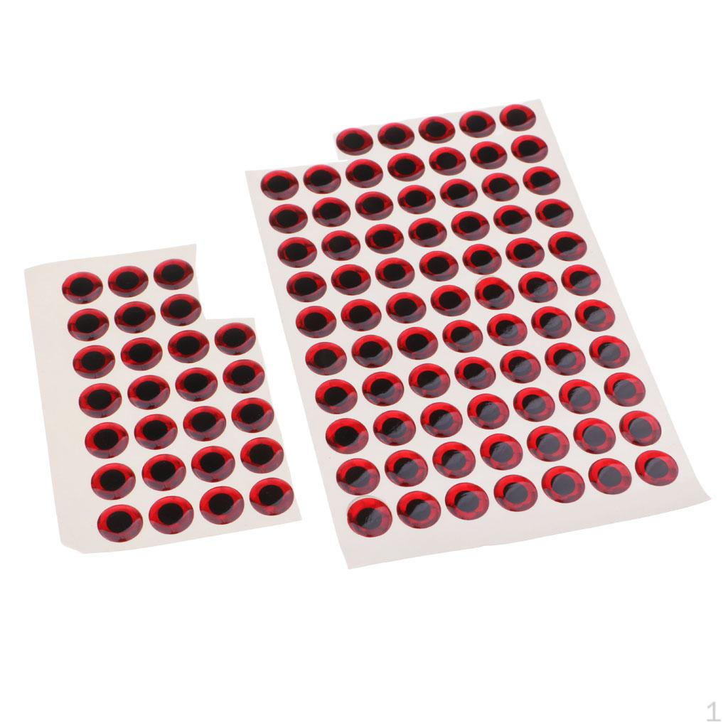 100 12mm 3D Holographic Eyes Fly Tying
