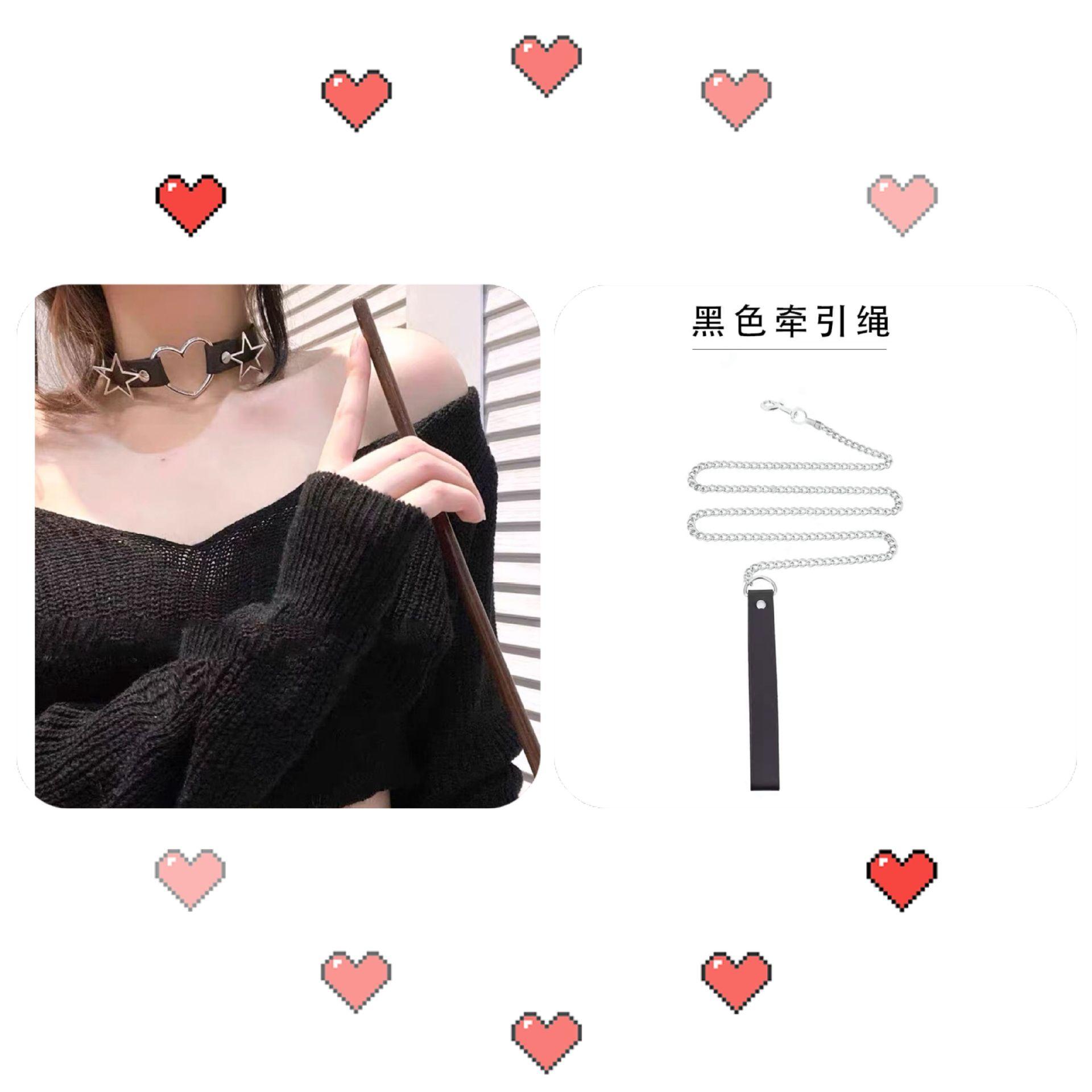 

Мягкий женский черный кожаный ошейник с персиковым сердечком и любовью для мужчин и женщин, сексуальное ожерелье на ключицу, милое, крутое ювелирное украшение для девушек со специями, шейное кольцо