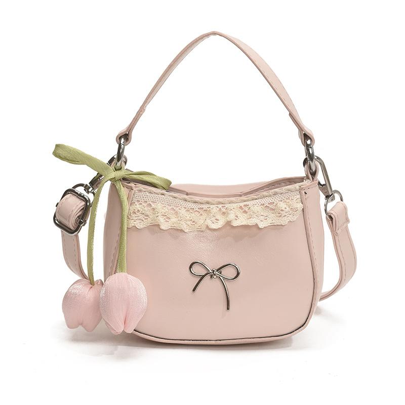Schleife Sommer Mode Lässig Einfarbig Frisch Französisch 2025 Neu Westlicher Stil Ein-Schulter Crossbody Trendige Achseltasche