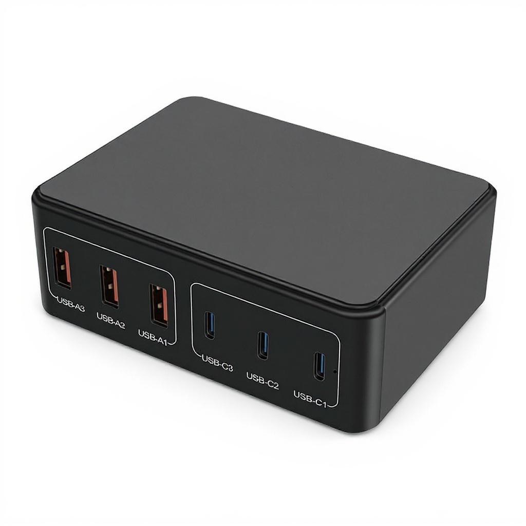 HENGHUAWEI 100W PD Fast Charger Multi-Port USB Digital Display Charging Block for Laptop/MacBook/iPad/iPhone