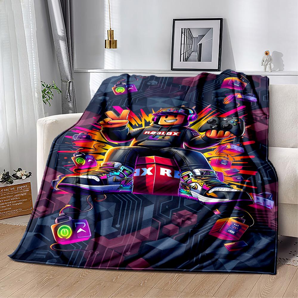 Roblox 324 Blanket Soft Warm Cozy Suitable for Office Chair Couch Seaside for All Occasions Playful Design Gifts For Family Or Friends