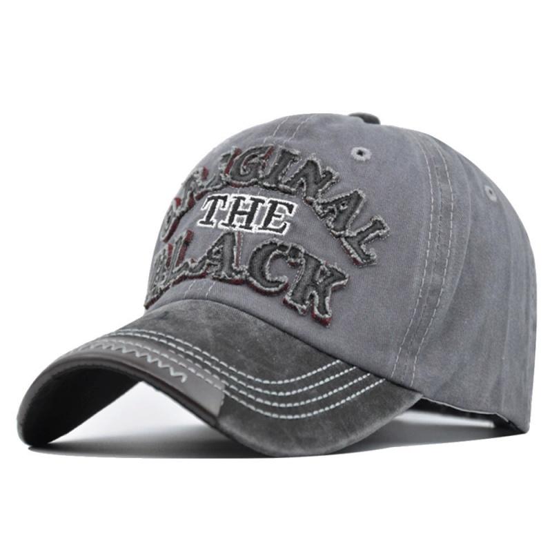 Cotton Cap Baseball Vintage Neutral Gender Women Men For Hats Casual 3D Black Letter Embroidered Stitching Outdoor Sports Dropshipping