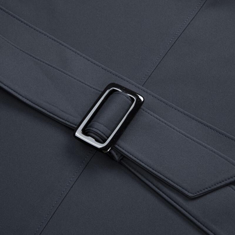 ROMON Men's Business Casual Mid-Length Trench Coat LMYC2128