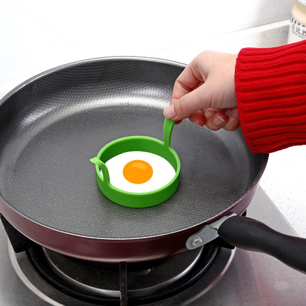 Omelette Ring Round Silicone Maker Non-Stick Non-Slip Heat-Insulating Omelette Ring Fried Egg Mold Household Tools Kitchen