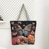 Butterfly Three-dimensional Embroidery Women's Bag Craft Casual Large Tote Capacity Bag