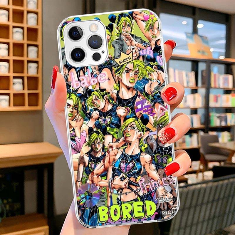 JoJo Bizarre Adventure Jolyne Cujoh Cover Phone Case For iPhone 16 17 Air 15 14 Pro Max 16E Phone Case 13 Mini 12 11 7 SE 8 Prin