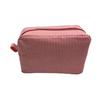 Makeup Bag Solid Color Large Capacity Zipper Closure Cosmetic Pouch Skin Care Product Travel Storage Pouch