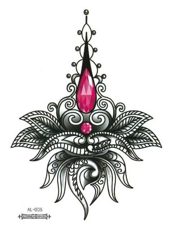 Naklejka tatuażowa wodoodporna Rekalong Goddess Floral na ramię i klatkę piersiową