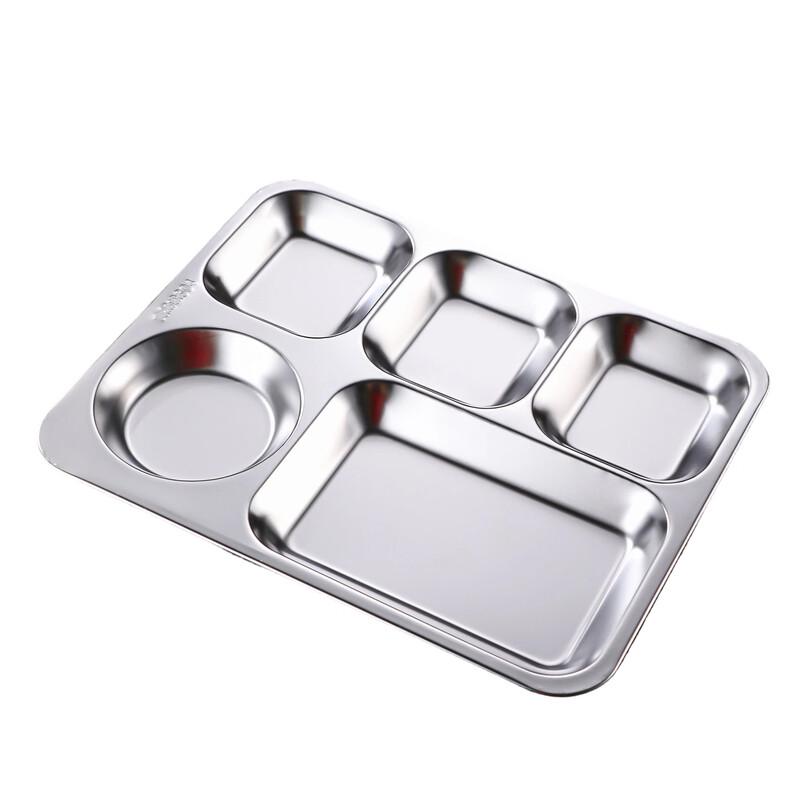 Stainless Steel Shallow Divided Food Tray