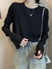 Women's White Cross-Border Bell Sleeve Sweater - Autumn/Winter Slim-Fit Waist-Cinching Knitted Pullover