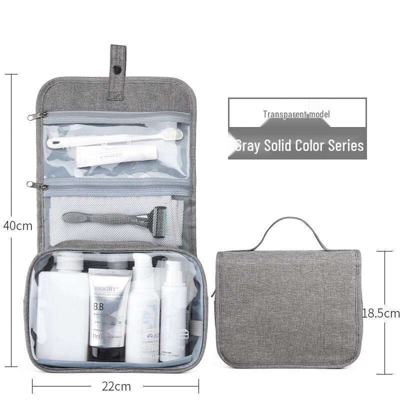Men s Foldable Travel Toiletry Bag with Clear Window