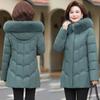 Women's Winter Thick Padded Jacket, Middle-aged and Elderly Women's Fashion Padded Jacket, Western Style Down Padded Jacket