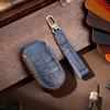 Luxury Leather Car Key Case Cover Fob Car Accessories for Jeep Renegade Grand Cherokee Dodge Challenger Keychain Holder Keyring