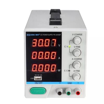 LONG WEI PS-3010DF 110V/220V 30V 10A Nastavitelný LED digitální displej Přepínání stejnosměrného napájení