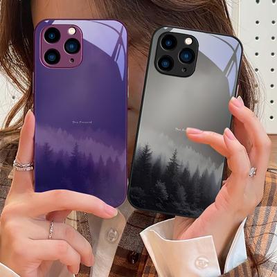 Pearl Lotus Powder For IPhone 16 Pro Max 15 Pro 14 13 12 Mini 11 XS Max XR 7 8 Plu SE 2022 Tempered Glass Phone Case