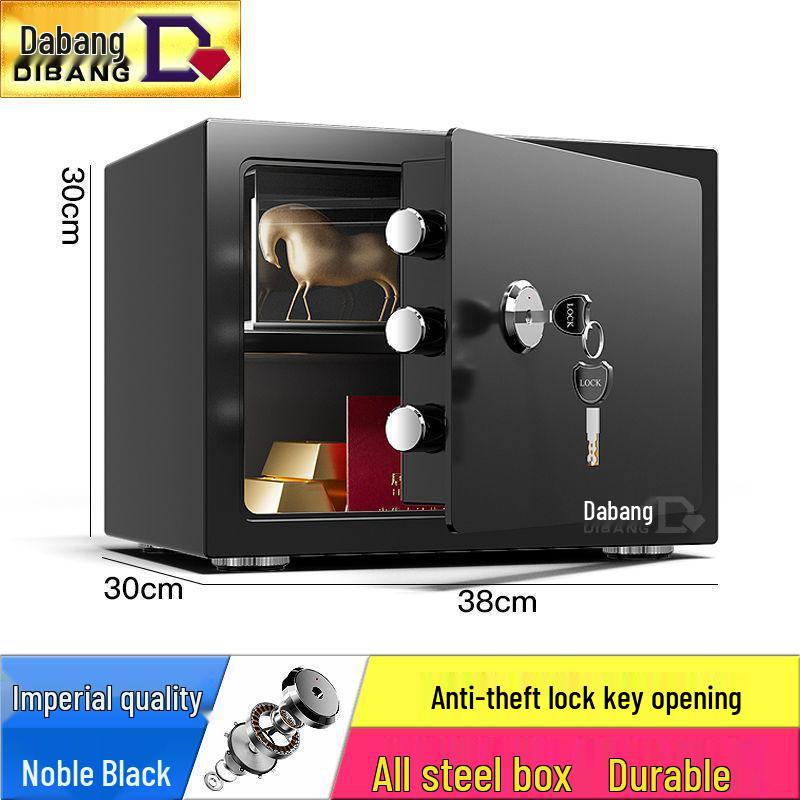 Secure Small Office/Home Steel Anti-Theft Safe with Mechanical Key Lock for the Elderly